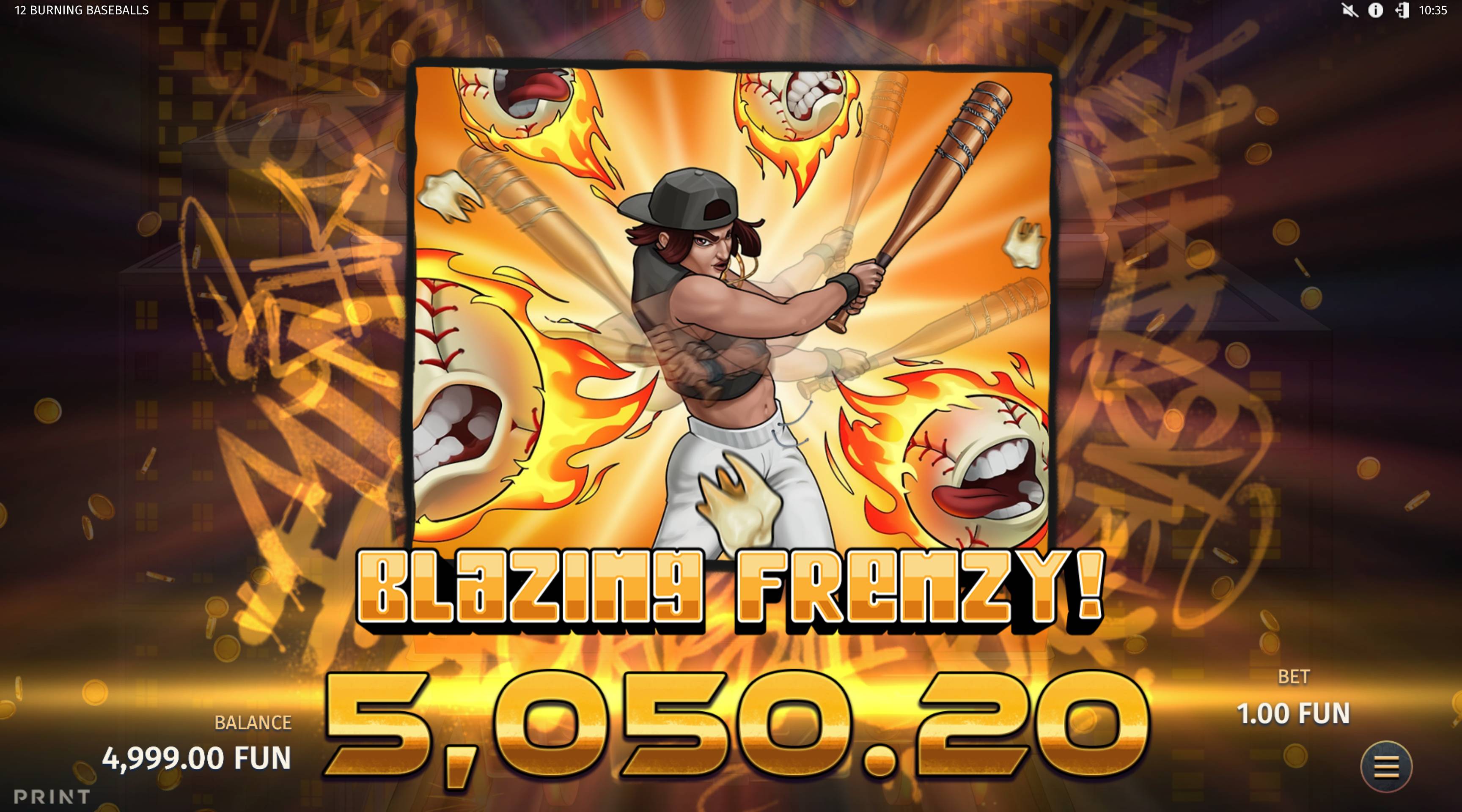 12 Burning Baseballs Screenshot