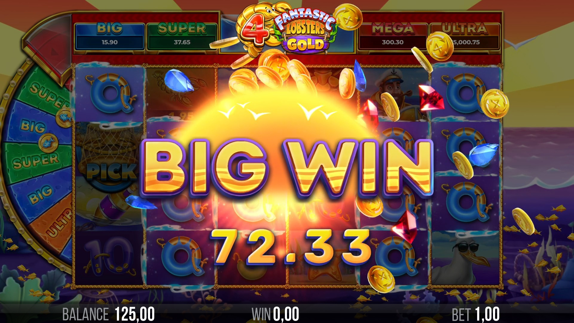 4 Fantastic Lobsters Gold Screenshot