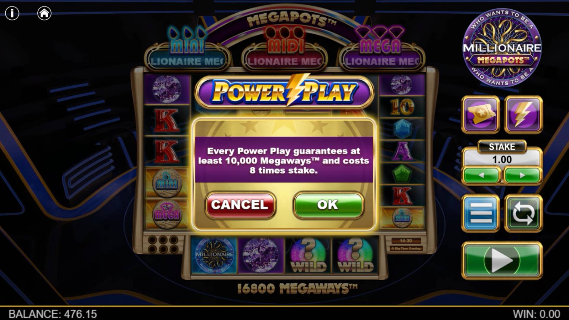 Millionaire Megapots Screenshot