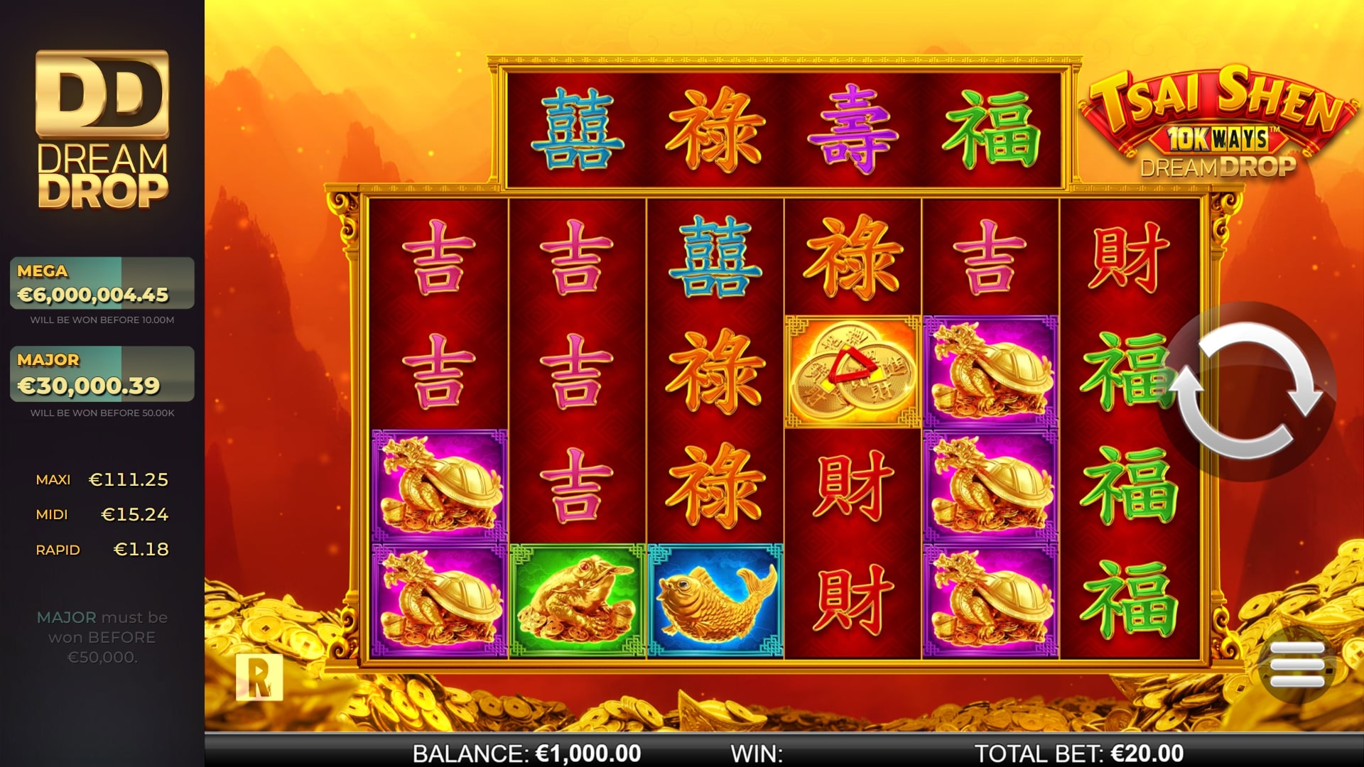 Tsai Shen 10K Ways Dream Drop Screenshot